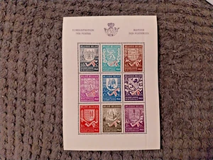 BELGIUM MINIATURE SHEET 1940-1941 CHARITY STAMPS - COAT OF ARMS - Picture 1 of 4