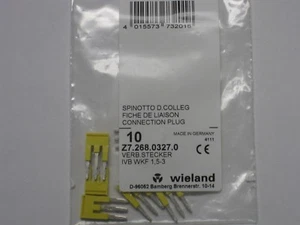 Neu Beutel mit 10 Wieland Reihenklemmenbrücken Z7.268.0327.0 3-polig IVB WKF 1,5-3 - Bild 1 von 3