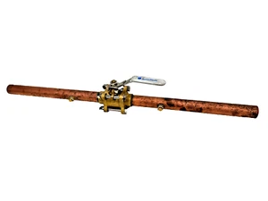 1" BEACON-MED AES PN: 211602-00 Dual-Port Shut-Off Line Ball Valve, Lockable - Picture 1 of 14