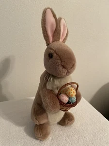 Disney Vintage Classic Pooh Easter Bunny By GUND With Basket Of Eggs Plush 12” - Picture 1 of 12