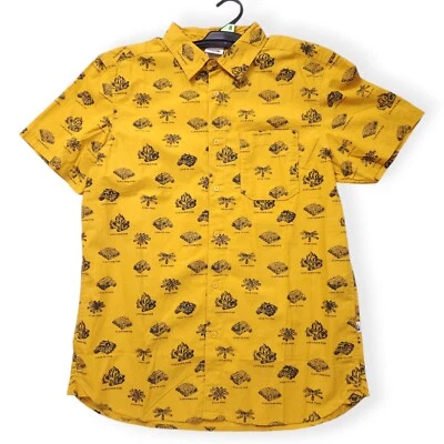 BNWT The North Face Shirt Mens S Baytrail Mustard Campfire Print Button RRP $119 - Image 1 of 4