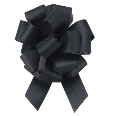 10pcs 11" Glitter Mini Star Gift Bows Small Sparkly Christmas Bows Black - Image 1 of 4