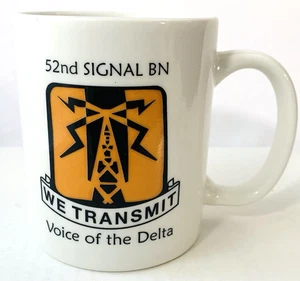 52nd Signal Battalion U.S. Army Military White Coffee Mug Voice of the Delta - Picture 1 of 4