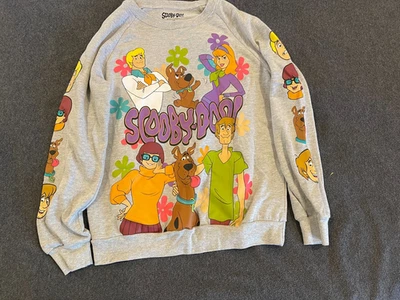 Scooby-Doo Sudadera Gris con Fotos de Todos los Personajes Delantero y Mangas M 7-9 Foto 1 de 4