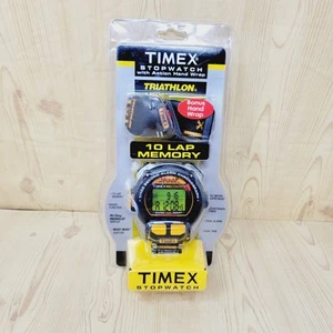 Nuevo Cronómetro Timex Triatlón Indiglo Resistente al Agua Nuevo Precintado Nuevo de Lote Antiguo - Imagen 1 de 8