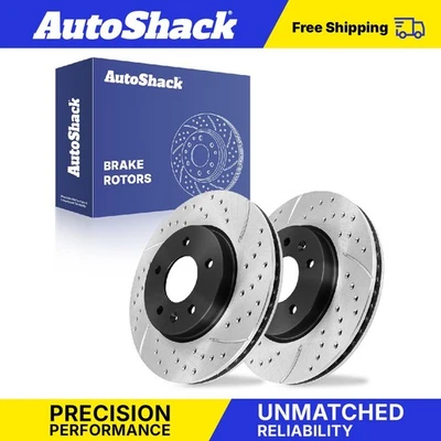 Front Drilled Slotted Brake Rotors for Saturn Vue 2007-2009 Chevy Equinox - Image 1 of 4