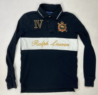 Polo Ralph Lauren Rugby Polo Mujer XS Negro Big Pony Cresta Manga Larga Foto 1 de 4