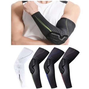 1 Pair Arm Sleeve Basketball Sports Cycling Anti Collision Elbow Protection - Picture 1 of 9
