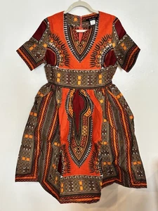 Vestido Corto Semi Forrado Multicolor Boho/Hippie Africano Dashiki "Forever Ankara" 2 - Imagen 1 de 8