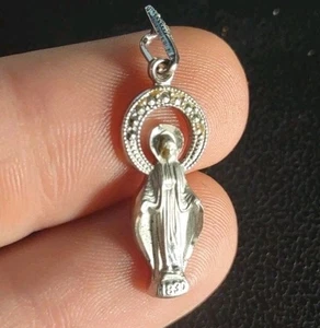 2.8 Gram Ann Gale Vintage Saint Mary Medal Sterling Silver 925 Holy Nazareth - Picture 1 of 7