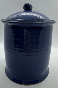 Kobaltblau - Keramik Kanister Glas mit Deckel Steingut Küche Vorratsdose - Bild 1 von 6