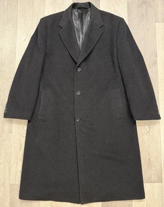 Tom James Herren Mantel anthrazit schwarz Kaschmir/Wolle Top Coat - Größe 44S - Bild 1 von 6