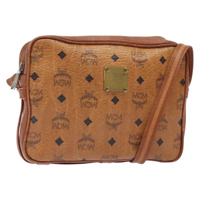 Auténtico bolso de hombro MCM Logogram Vicetos PVC marrón dorado 131889 Foto 1 de 4