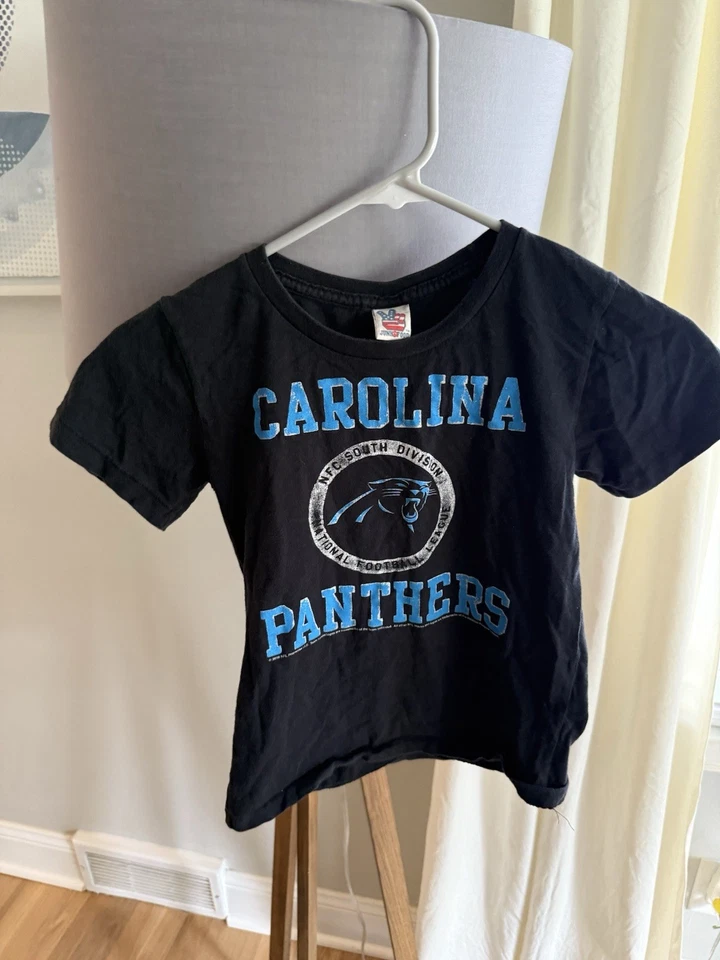 Camiseta Carolina Panthers masculina junk food tamanho 7 - Imagem 1 de 4