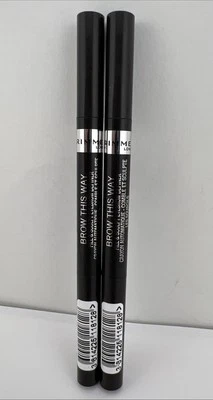 Definidor de cejas Rimmel Brow This Way Fill & Sculpt, #004 negro suave, paquete de 2 Foto 1 de 3