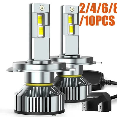 Hi Low Beam Conversion Kit White Canbus AUXITO H4 9003 LED Headlight Bulbs2-10X - Image 1 of 4