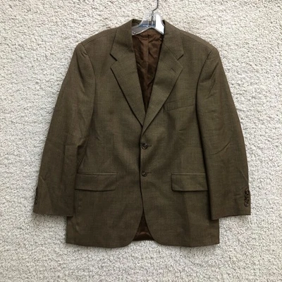 Ralph Lauren Blazer 38 Mens Brown Two Button Pure New Wool Suit Jacket Notched - Image 1 of 4