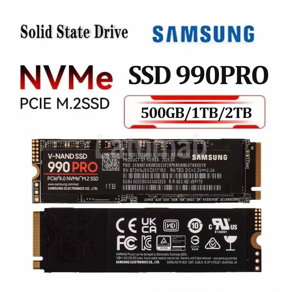 SAMSUNG 990 PRO 1TB M.2 PCIe Internal SSD MZ-V9P1T0B/AM
