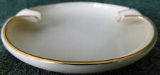 Lenox Mansfield Porcelain Round Ashtray Color Ivory w/ Gold Trim 5 1/2" D Rare!!