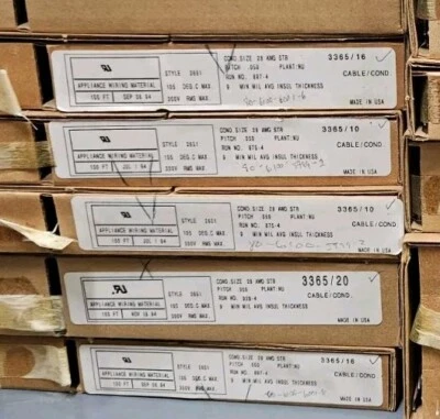 3M 3365-16 Flat Ribbon Cable 28AWG 16 Conductor .050 pitch 100 foot spool - Image 1 of 2