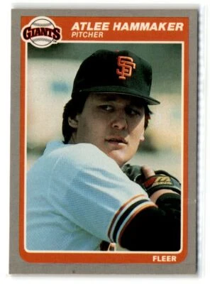 1985 Fleer #608 Atlee Hammaker San Francisco Giants - VG Discolored - Image 1 of 2