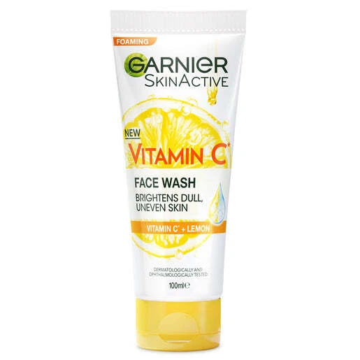 Garnier Skin Active Vitamin C Brightening dull uneven skin Foam face Wash 100ml