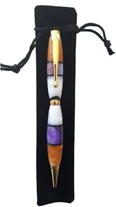BPT Pen No 467 Slimline. Multi Coloured Gold Trim - Picture 1 of 6