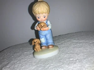1986 Figurine- Boy with Dogs - Picture 1 of 9