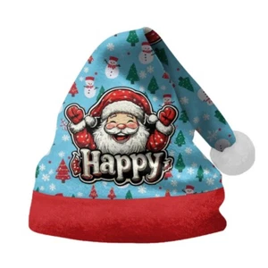 Nuevo Sombrero de Papá Noel de Navidad Feliz Año Nuevo Sombrero de Navidad Talla Niño/Adulto - Imagen 1 de 14
