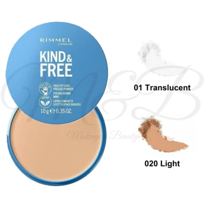 RIMMEL Kind & Free Healthy Look Natural Finish Pressed Powder 10g *CHOOSE SHADE* - image 1 of 4