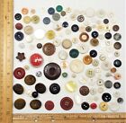 Over 100 Antique Buttons 1800's - 1900's - Bakelite - Fabric - Metal - MOP - #15