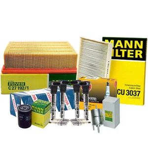 Mann Filters Bosch 4 Coils NGK 4 G-Power Spark Plugs Tune Up Kit For Audi AMB L4 - Picture 1 of 1