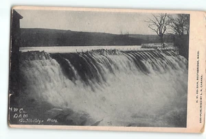 Vecchia cartolina d'epoca di Dam Southbridge MA - Foto 1 di 2