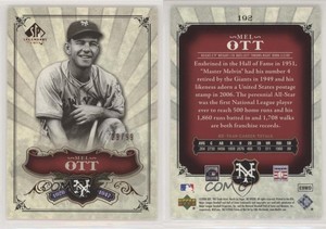 2006 SP Legendary Cuts Bronze /99 Mel Ott #192 HOF