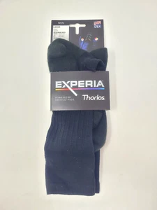 Thorlos Experia Men's Dress Crew Socks (Size Large) Black NEW Free Shipping - Picture 1 of 4