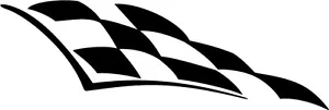 2 x chequered FLAG vinyl stickers graphics car decals fun racing Large - Picture 1 of 2