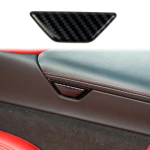 Carbon fiber central armrest box switch cover trim for Chevrolet Corvette C8 - Picture 1 of 6