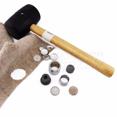 Fabric Leather cover button blanks hammering mould tool setter die  - Image 1 of 4