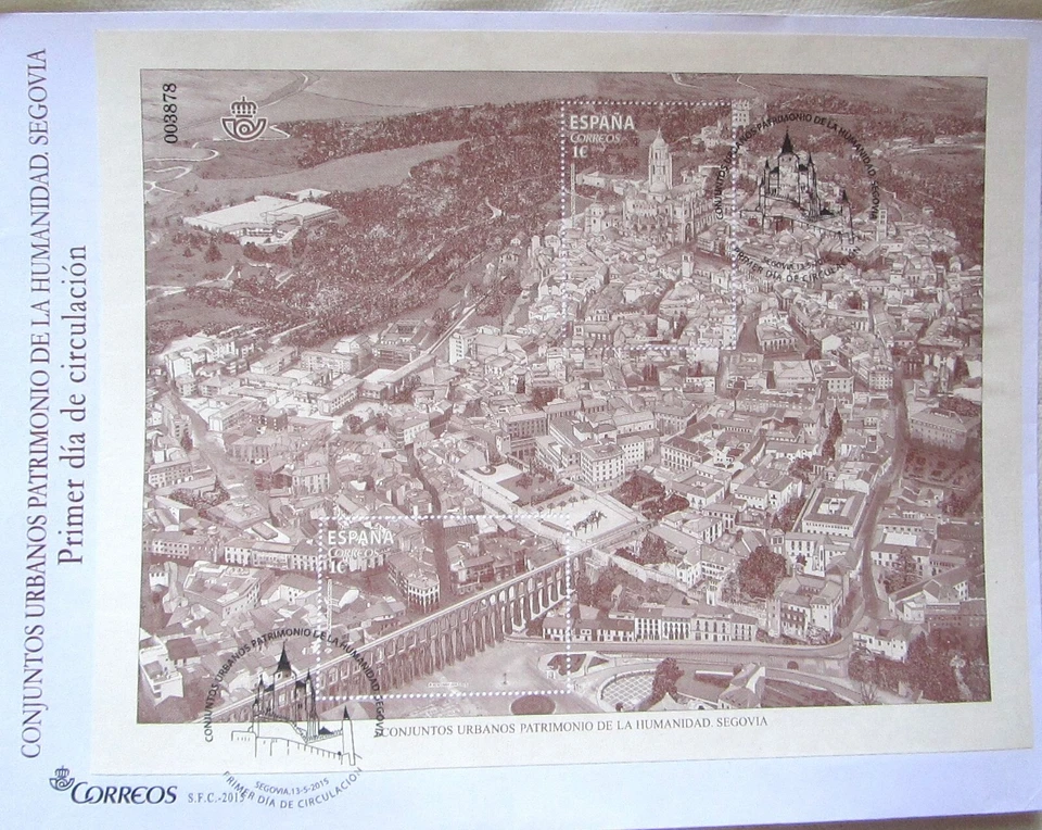 SOBRE 1º DIA CIRCULACION  AÑO  2015 Patrimonio de la Humanidad. Segovia - Imagen 1 de 1