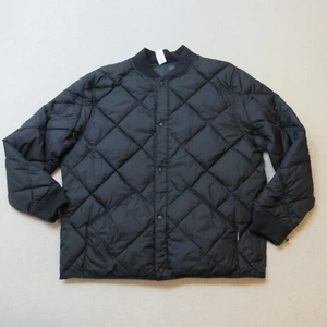 Calvin Klein Quilted Jacket Mens XL Black Diamond Reversible Coat Camo NWT - Picture 1 of 8