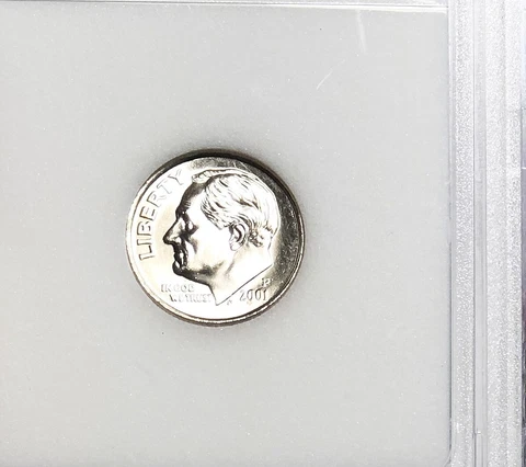 2001-P Roosevelt Dime~ BU Cover