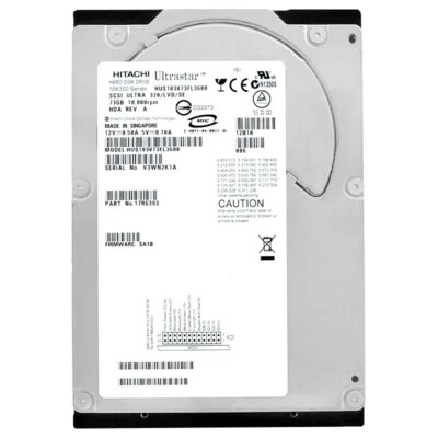 Hard Drive Hitachi 73GB HUS103073FL3600 10000Rpm 68-PIN U320 3,5 " Inch - Image 1 of 4