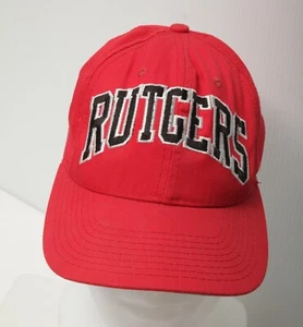 Vintage Rutgers University Scarlet Knights Starter Hat Cap Adult Red Snapback - Picture 1 of 7