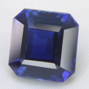 16.5 Ct Certified Natural Blue Sapphire Brilliant Emerald Cut Loose Gemstones - Picture 1 of 8