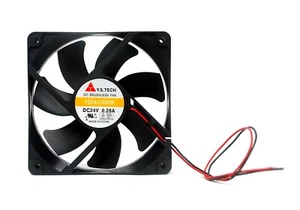 1pc DC Case Fan FD241225HB 12x12x2.5cm 24V 0.28A Wire 2P 2600rpm 106cfm 44dBA YS - Picture 1 of 5