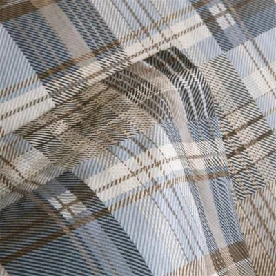 COZY BLUE PLAID 3pc King COMFORTER SET : CABIN LODGE DOWN ALTERNATIVE COUNTRY - Image 1 of 4