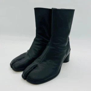Maison Margiela Men's Tabi Heel Boots Size 41 Black Very Good - Picture 1 of 9