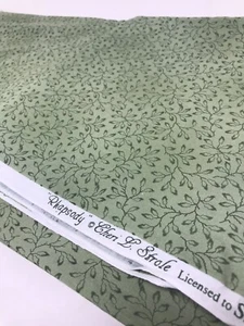 Green Vine Scroll Fabric RhapsodyCheri Strole 26" Cotton Quilt Tone on Tone F27 - Picture 1 of 3