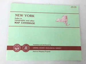  New York State Map Index to Topographic Map Coverage Booklet USGS - Picture 1 of 2