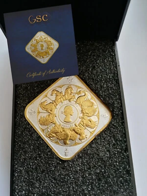 2025 Silver Queens Beasts 1 Oz Completer .999 24k Gilded coin Edition - Image 1 of 4